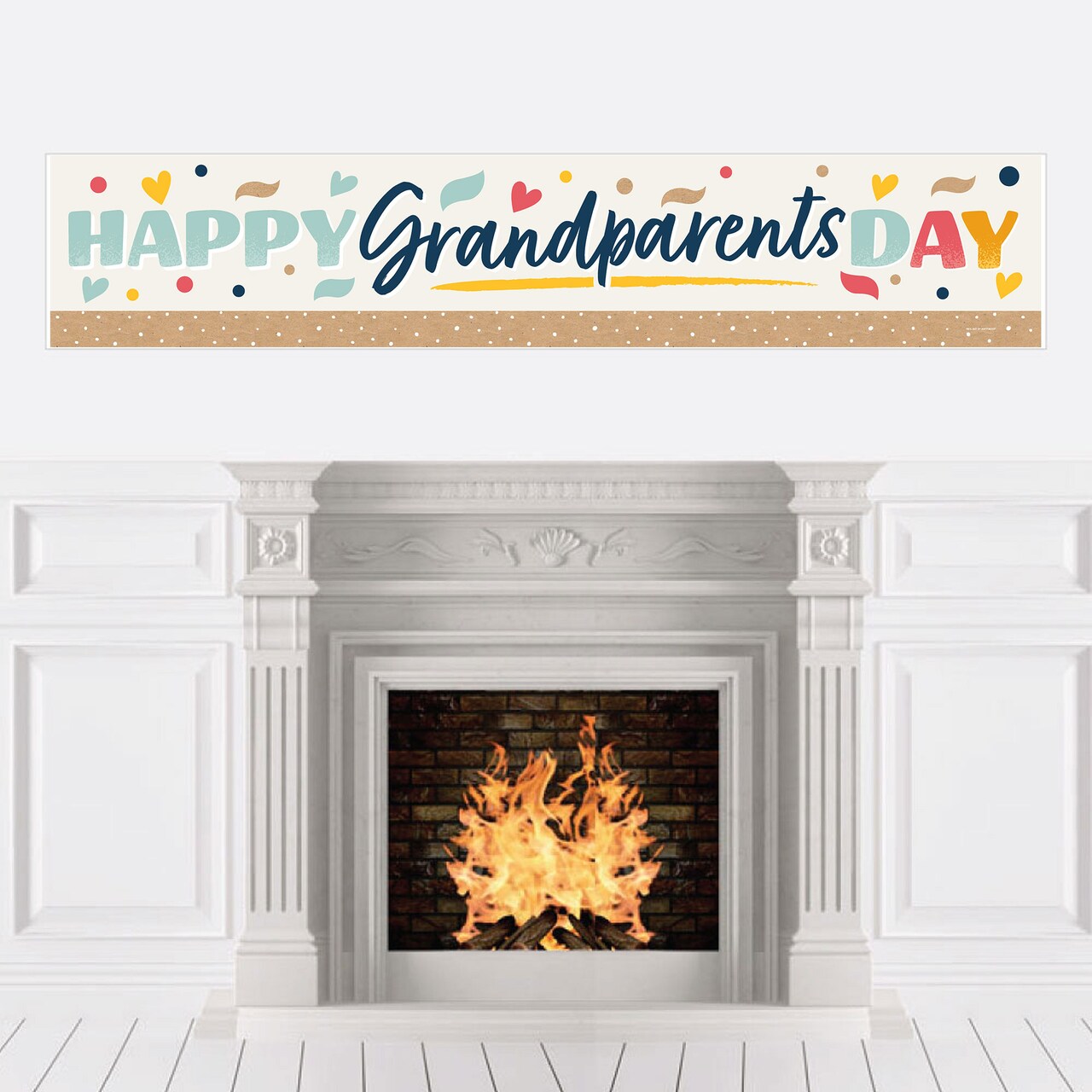 Big Dot of Happiness Happy Grandparents Day - Grandma & Grandpa Party Decorations Party Banner